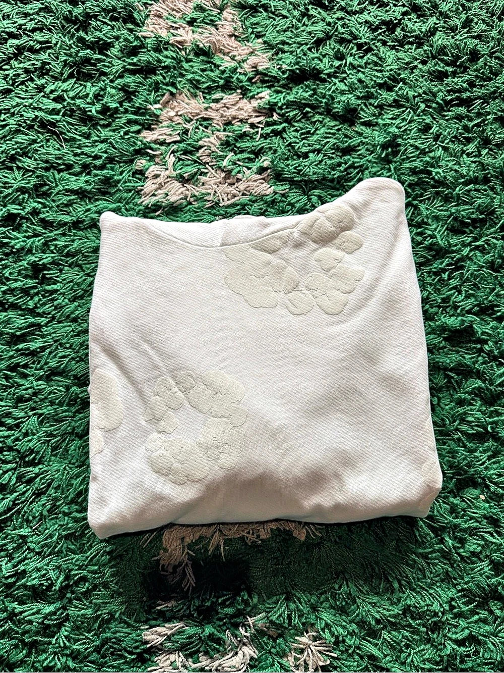 Denim Tears Cotton Wreath Hoodie in White
